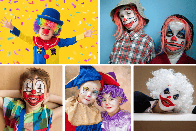 Clown and mad clown costumes