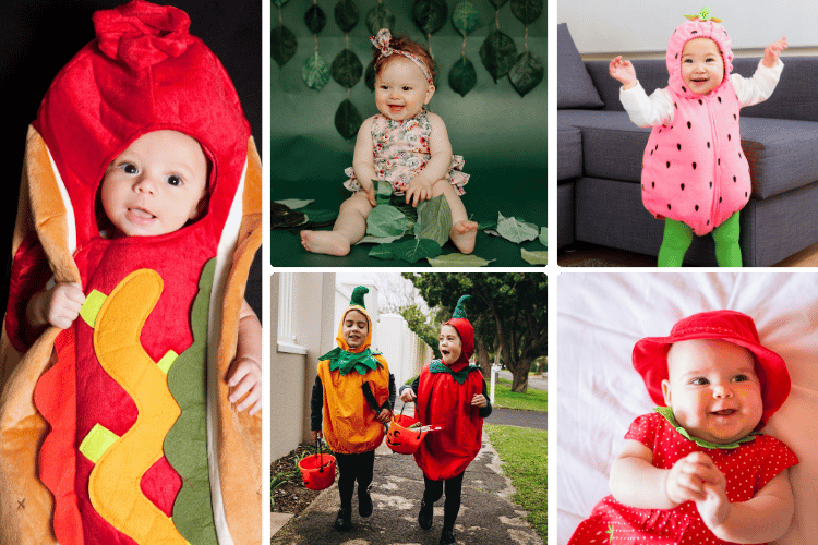 Hot dog, Strawberry, Cotton candy costumes