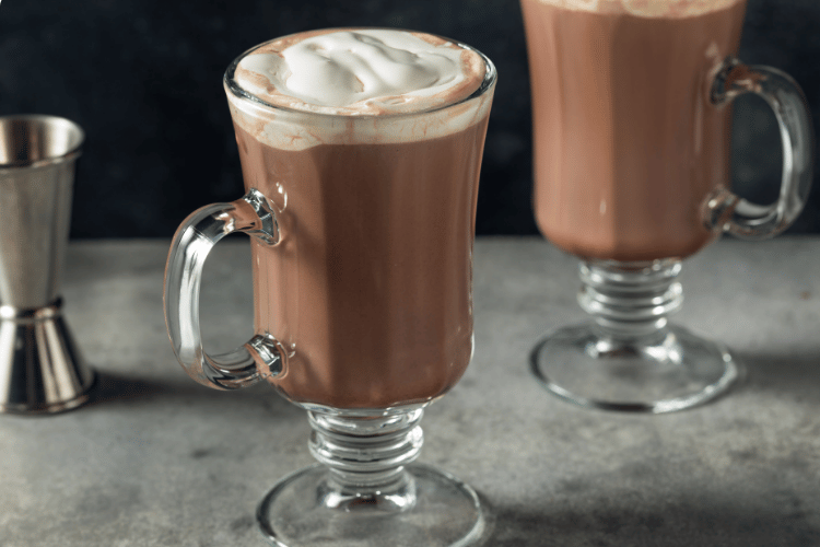 Boozy hot chocolate